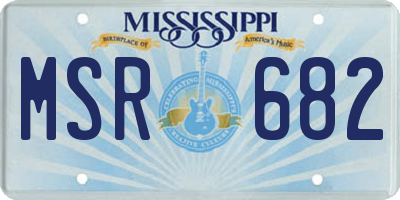 MS license plate MSR682