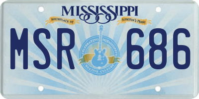 MS license plate MSR686