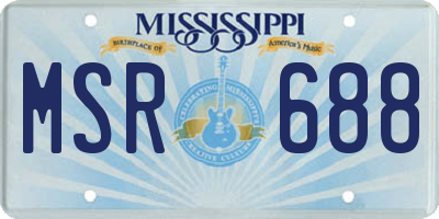 MS license plate MSR688