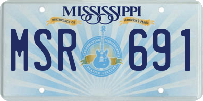 MS license plate MSR691
