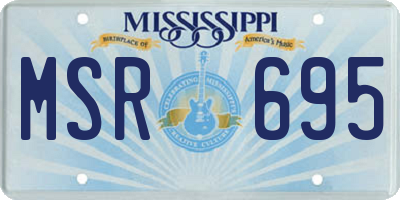 MS license plate MSR695