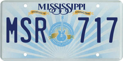MS license plate MSR717