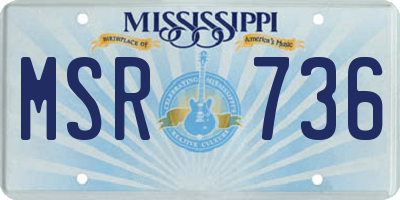 MS license plate MSR736