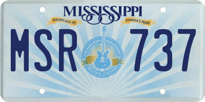MS license plate MSR737