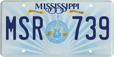 MS license plate MSR739