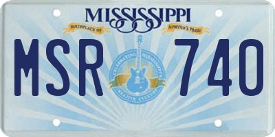 MS license plate MSR740