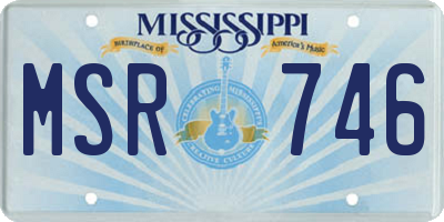 MS license plate MSR746