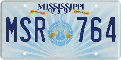 MS license plate MSR764