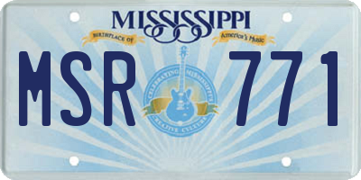 MS license plate MSR771