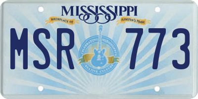 MS license plate MSR773
