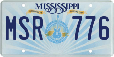 MS license plate MSR776