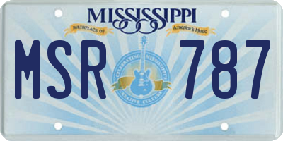 MS license plate MSR787