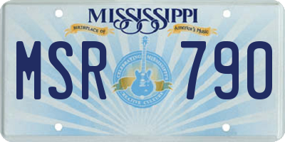 MS license plate MSR790