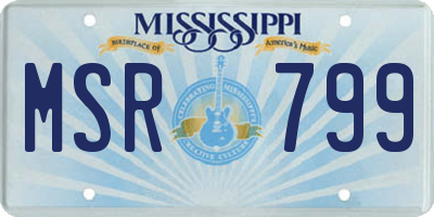 MS license plate MSR799
