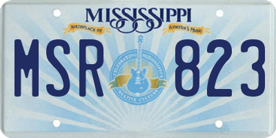 MS license plate MSR823