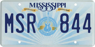 MS license plate MSR844