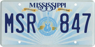 MS license plate MSR847