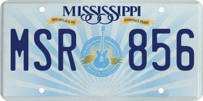 MS license plate MSR856