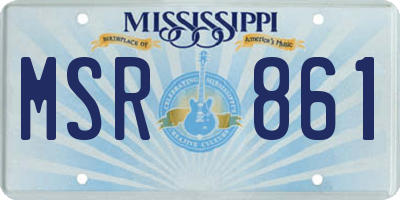MS license plate MSR861