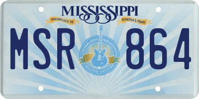 MS license plate MSR864