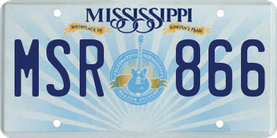 MS license plate MSR866