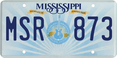 MS license plate MSR873