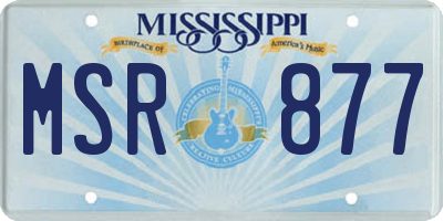 MS license plate MSR877