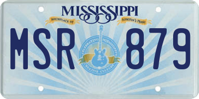 MS license plate MSR879