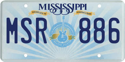 MS license plate MSR886