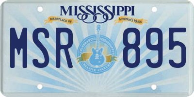 MS license plate MSR895