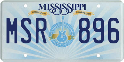 MS license plate MSR896