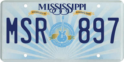 MS license plate MSR897