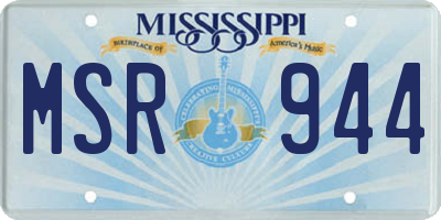 MS license plate MSR944