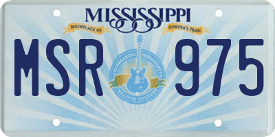 MS license plate MSR975