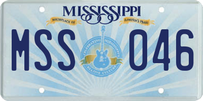 MS license plate MSS046