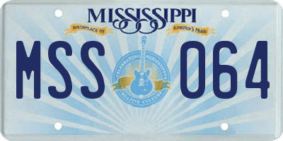 MS license plate MSS064