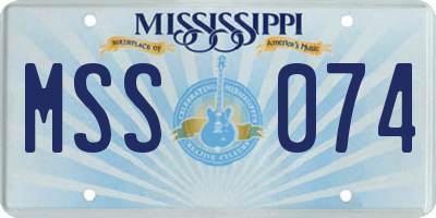 MS license plate MSS074