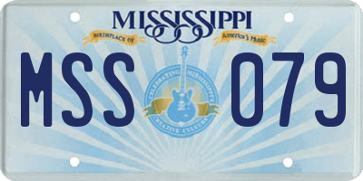MS license plate MSS079