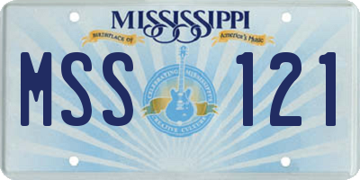 MS license plate MSS121