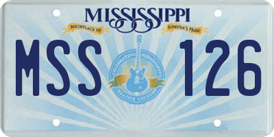 MS license plate MSS126