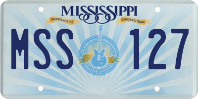 MS license plate MSS127