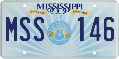 MS license plate MSS146