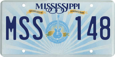 MS license plate MSS148