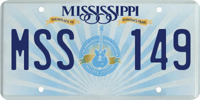 MS license plate MSS149