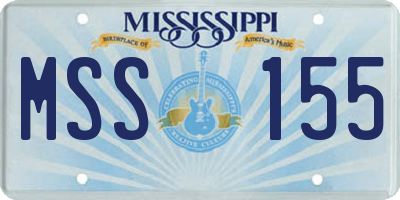 MS license plate MSS155
