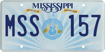 MS license plate MSS157