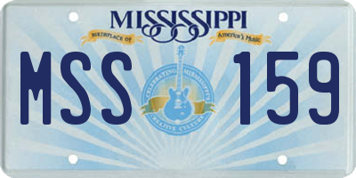 MS license plate MSS159