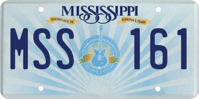 MS license plate MSS161