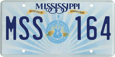 MS license plate MSS164