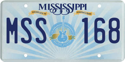 MS license plate MSS168